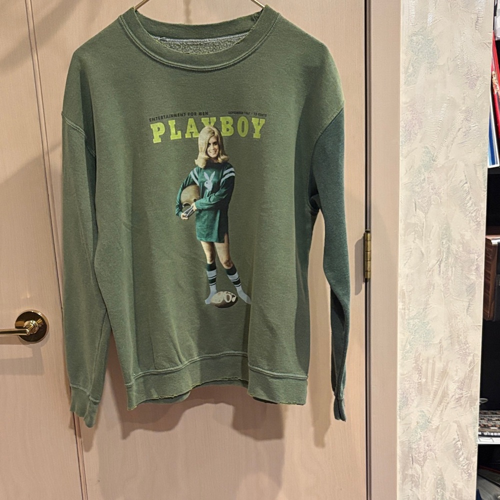 PLAYBOY Green Crewneck Sweater